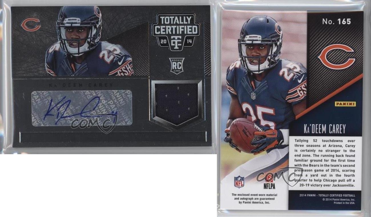 2014 Panini Totally Certified Rookie Signatures Ka'Deem Carey #165 Auto RC 0l1