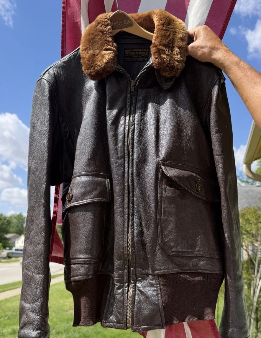 Navy G1 Flight Jacket Indiana Original Ww2 Collectible US Uniforms
