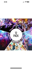 12-96 LED Light Up Foam Sticks Wand Rally Batons DJ Flashing Glow Stick Party