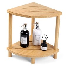 Bamboo Corner Shower Stool,Waterproof Shower Stool for Inside Shower GU-QZST02