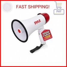 Pyle 20W Megaphone Bullhorn - 5.4'' x 8.6'' Portable Megaphone, Projection Range