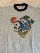 VTG Walt Disney Kennington Shirt Unisex XL Surfin  MickeyMouse Tropical Hawaiian