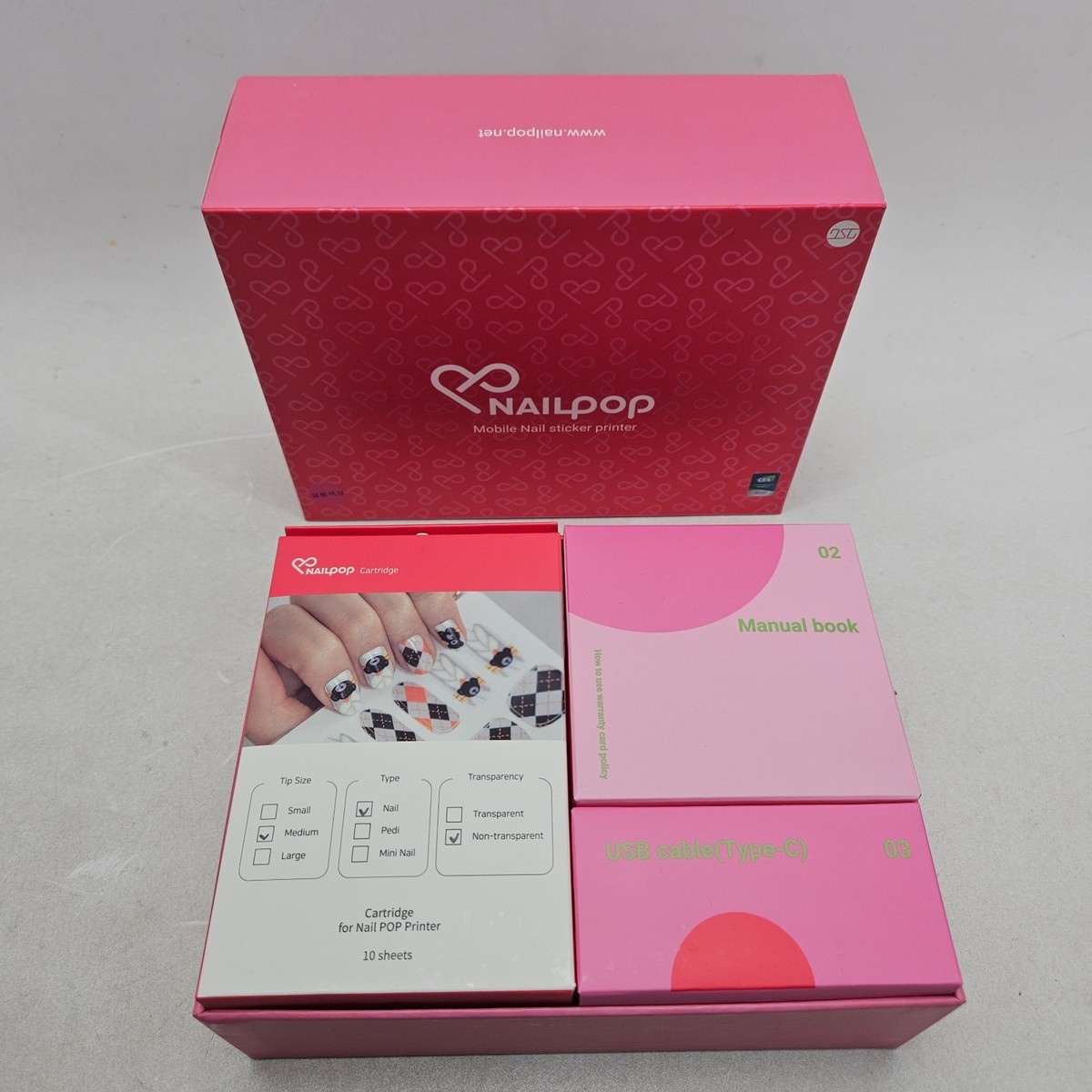 Nailpop Mobile Nail Sticker Printer comes w/ 10 Sheets of Nail