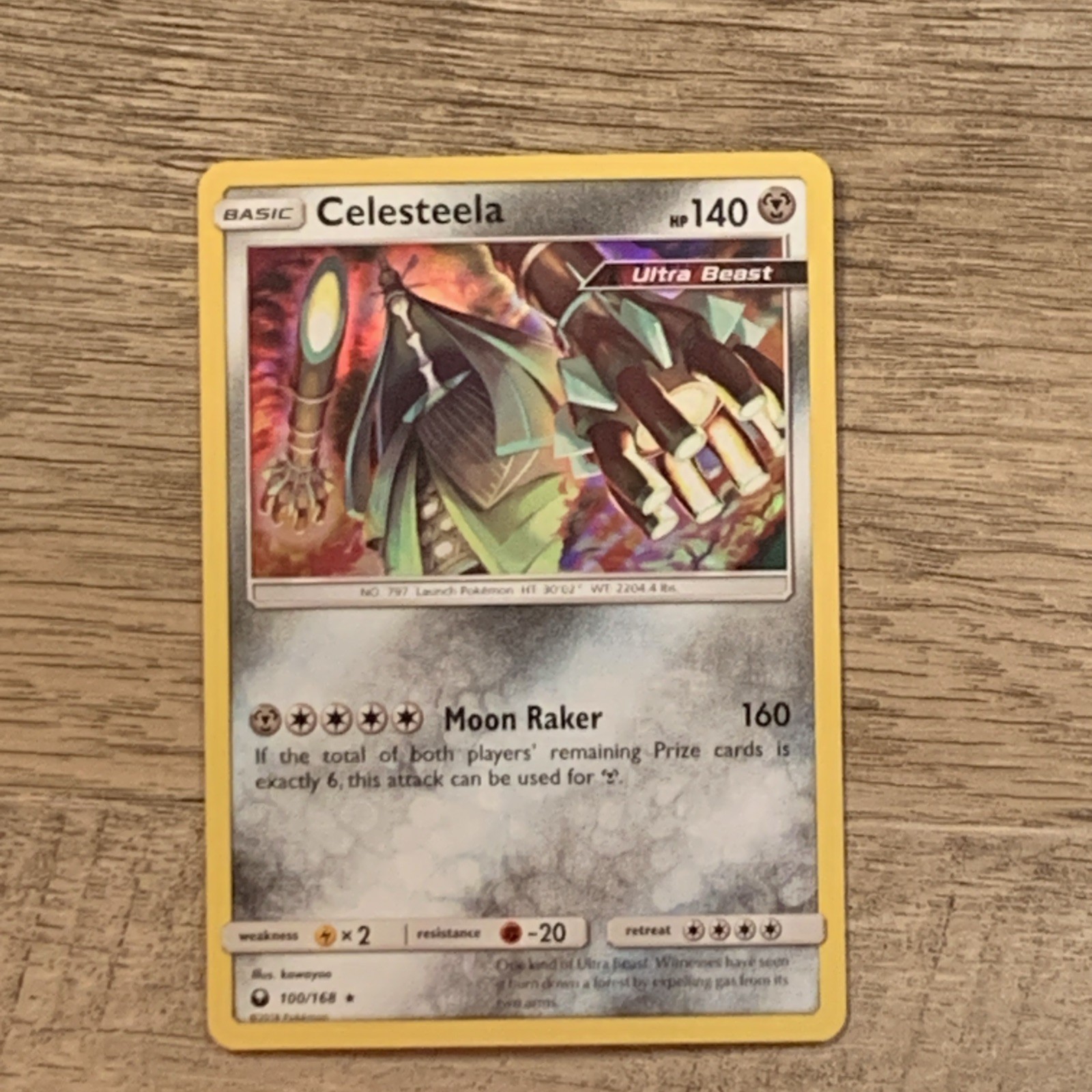 Pokemon Celesteela 100/168 Celestial Storm Holo Ultra Beast