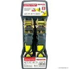 2pc Ratchet Tie Down Straps 25mm x 4.5m 1500lb Heavy Duty Cargo Lashing