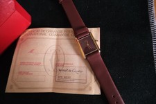 Cartier Tank Must De Cartier - Large Burgundy Dial - Box & Open Papers - Manual