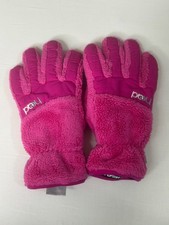 HEAD Pink Faux Fur Insulated Winter Gloves  Touchscreen Fingers   Size M Youth 