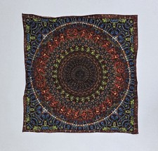 Grateful Dead Sunshine Joy Terrapin Turtle Bear Kaleidoscope Bandana Red