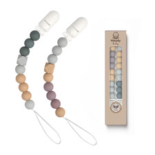   Pacifier Binky Clips for Boys Girls Soother Chain Silicone Holder 2 Pack Set f