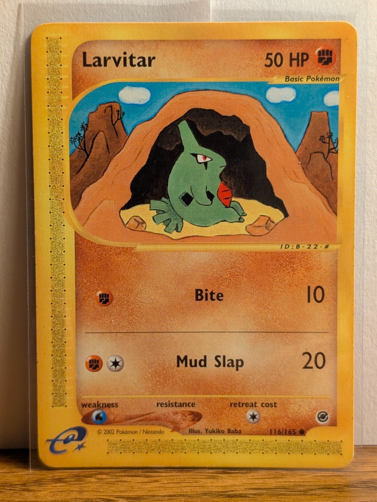 2002 Pokemon Larvitar 116/165 Expedition Base Set Regular Finish e-Reader WOTC