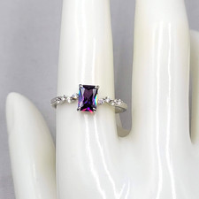 Fragrant Jewels Purple Stone Ring Cocktail Si...