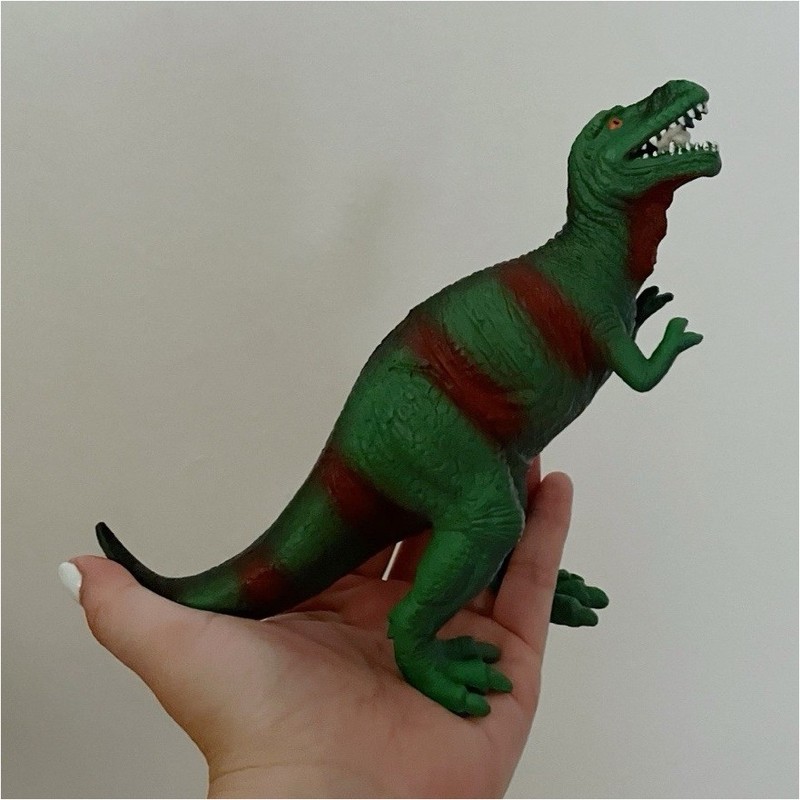 Green & Red T-Rex Dinosaur Figure Toy Pretend Play Ages 3-5, 3-4, 4-7