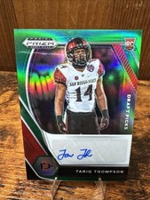 2021 PRIZM GREEN PRIZM AUTO AUTOGRAPH TARIQ THOMPSON ROOKIE CARD