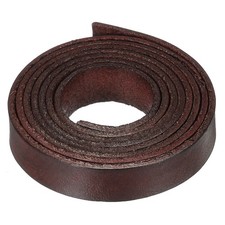 1.1 Yard 12mm Vintage Flat Leather Cord, Leather Strips for DIY Crafts Coffee