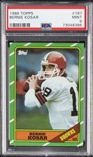 1986 TOPPS #187 BERNIE KOSAR PSA 9