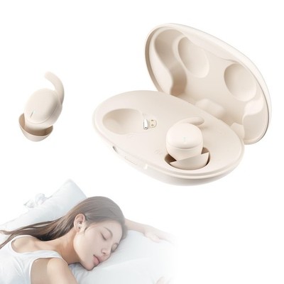 wedoking Invisible Sleep Earbuds, Bluetooth, Noise One Size Fits All, Ivory