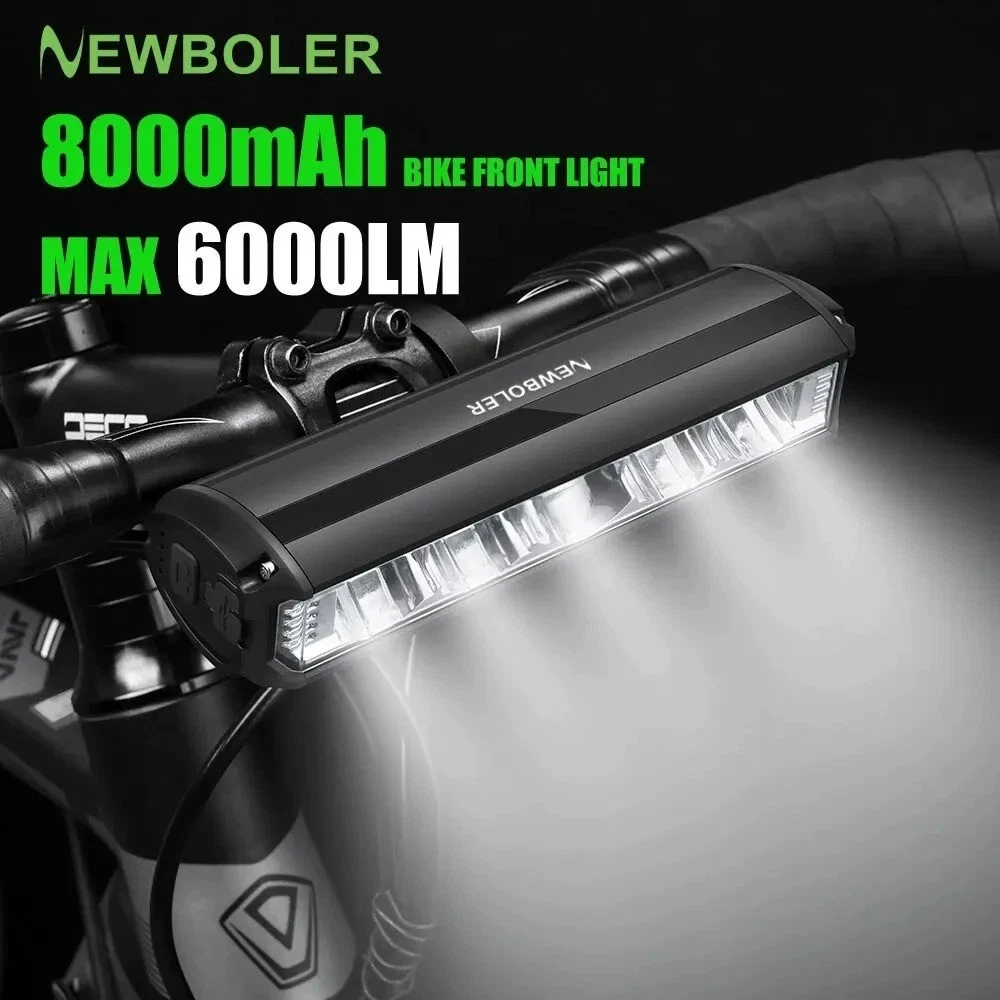 Waterproof Bike Light 6000 Lumen 8000Mah USB Rechargeable MTB Road Cycling Lamp