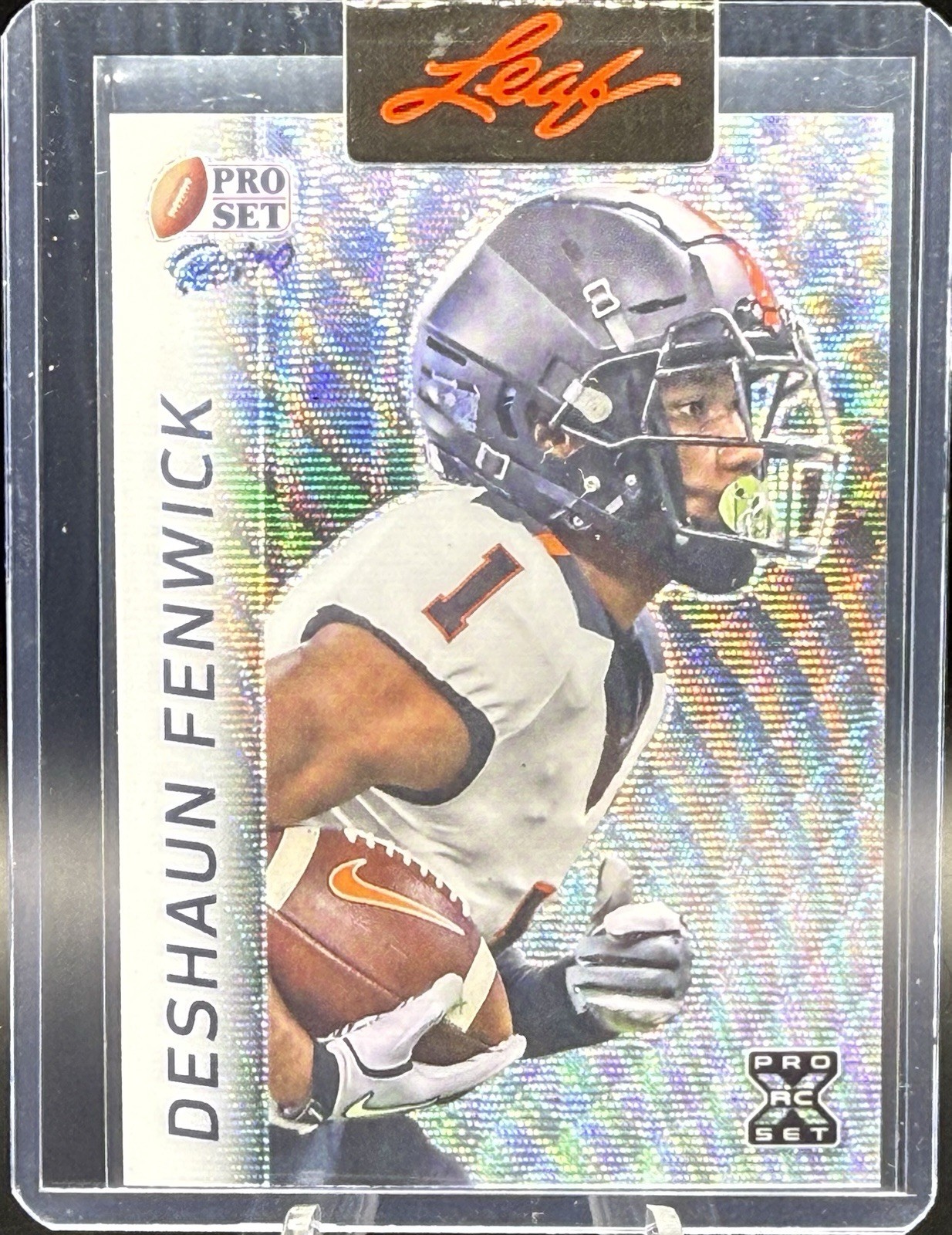 2024 Leaf Pro Set Retro Deshaun Fenwick Silver Wave 1/1 Pre Production Proof