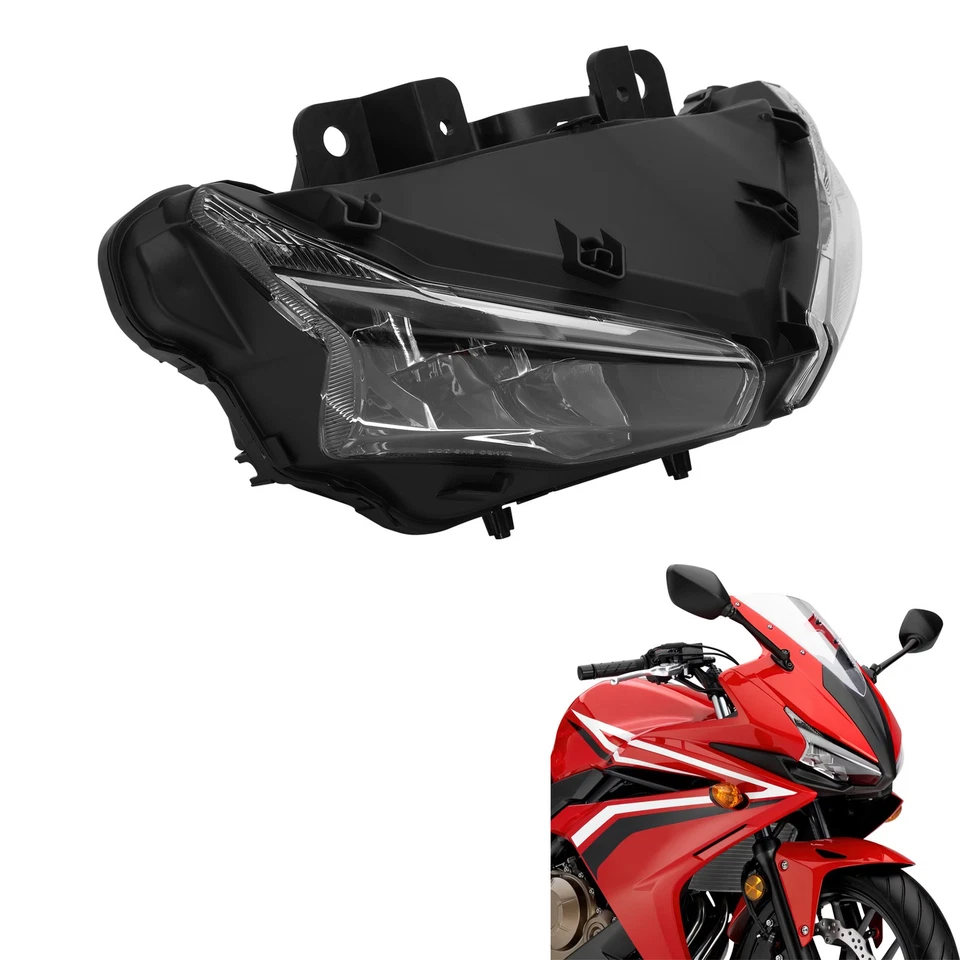 LED Headlight Headlamp Assembly Fit For Honda CBR650R 2019-2024 CBR500R 2016-23 - Image 2 of 4