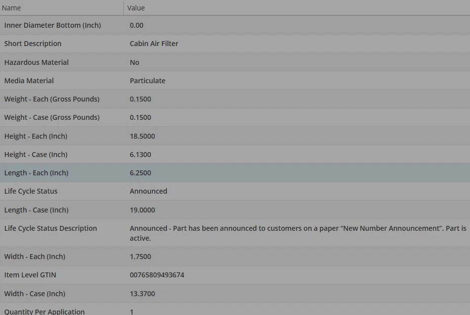 Filtro de aire de cabina WIX para MINI COOPER COUNTRYMAN 2011-2016 L4-1,6 L Foto 4 de 4