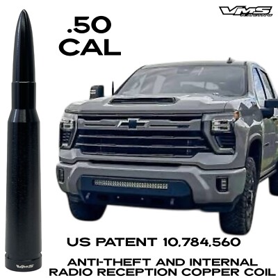 50 CAL CALIBER AMMO BULLET ANTI THEFT COPPER COIL ANTENNA FOR CHEVY SILVERADO HD