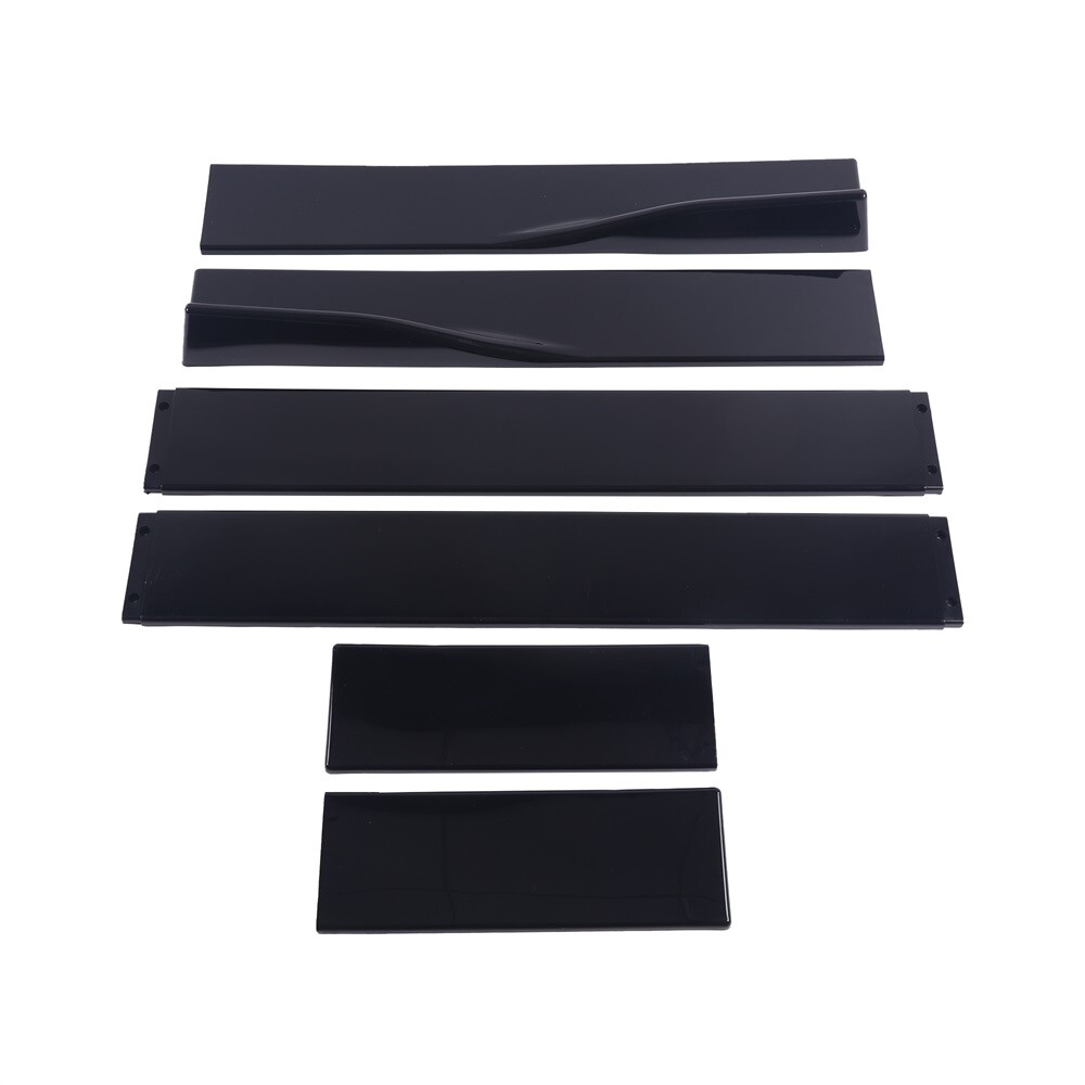 Ikon Motorsports Side Skirts Compatible With 2020-2024 Tesla Model Y Gloss Black IKON Style ABS Plastic Skirt Extension Splitter Rocker Panel Pair