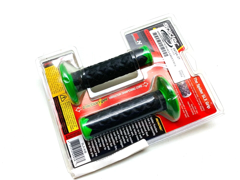 Empuñaduras todoterreno Kawasaki Honda Suzuki Yamaha Spider SLX verde/negro NUEVO Foto 4 de 4