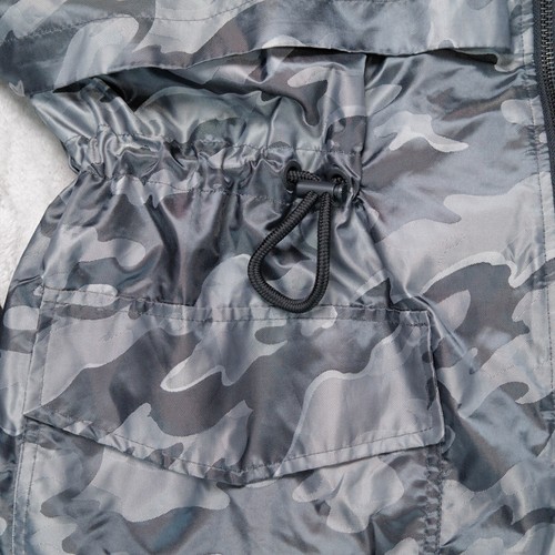 Ivy Park Beyoncé Oversized Gray Black Camouflage Hooded Parka Jacket Size XXS - Picture 8 of 18