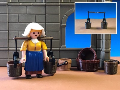 PUESTO DE PAN CON ACCESORIOS BELEN MERCADO MEDIEVAL FIGURA PLAYMOBIL NO INCLUIDA