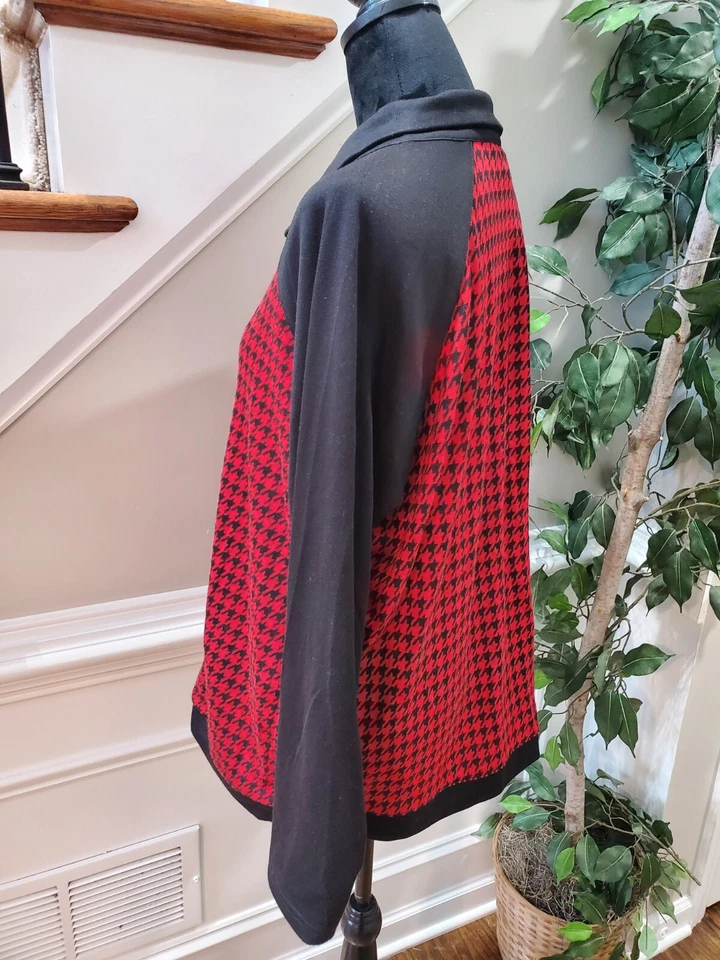 Koret Women's Red & Black Polyester Long Sleeve Casual Full Zip Front Jacket XL - Image 4 of 4