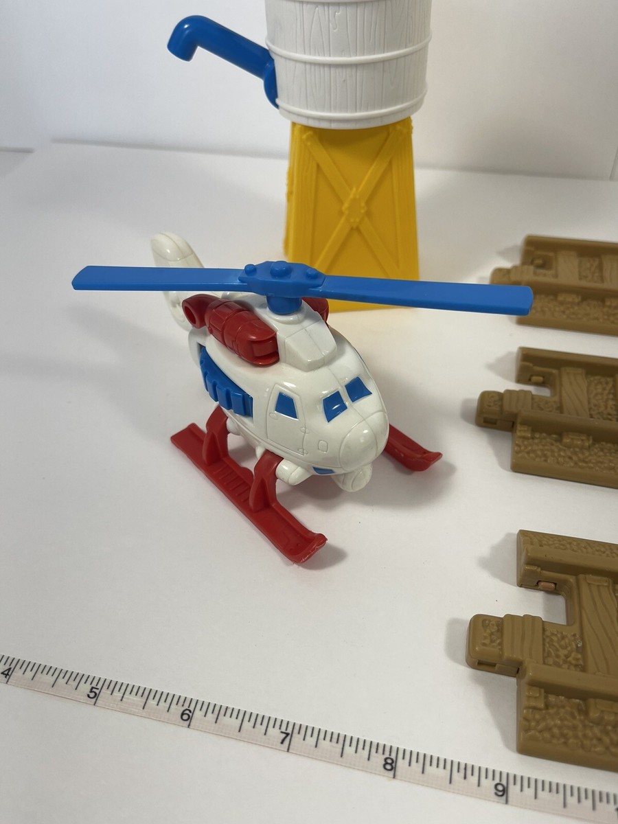 Fisher Price Geotrax Lot Water Tower Train Tracks Helicopter
