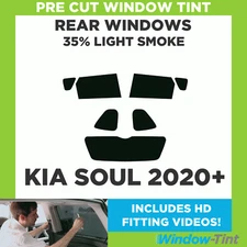 Pre Cut Window Tinting Film for Kia Soul 2020+ 35% Light Rear Car Tint Kit tint