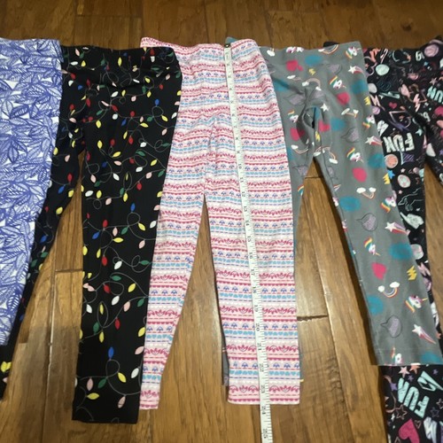 Girls Leggings Pants Lot Of 5 Medium 5/6/7/8 Stretch Graphic Busy Cat & Jack EUC - Picture 11 of 21