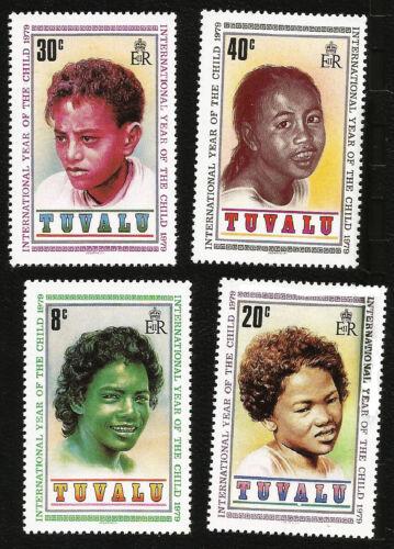 Kinder im Südpazifik Tuvalu Marken Postfrisch Mint Never Hinged Stamps Children - Afbeelding 1 van 1