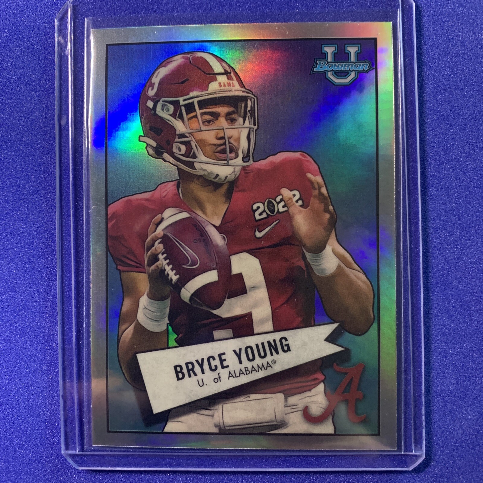 2022 Bowman Chrome University Bryce Young Aqua 1952 Bowman Insert /150 Alabama