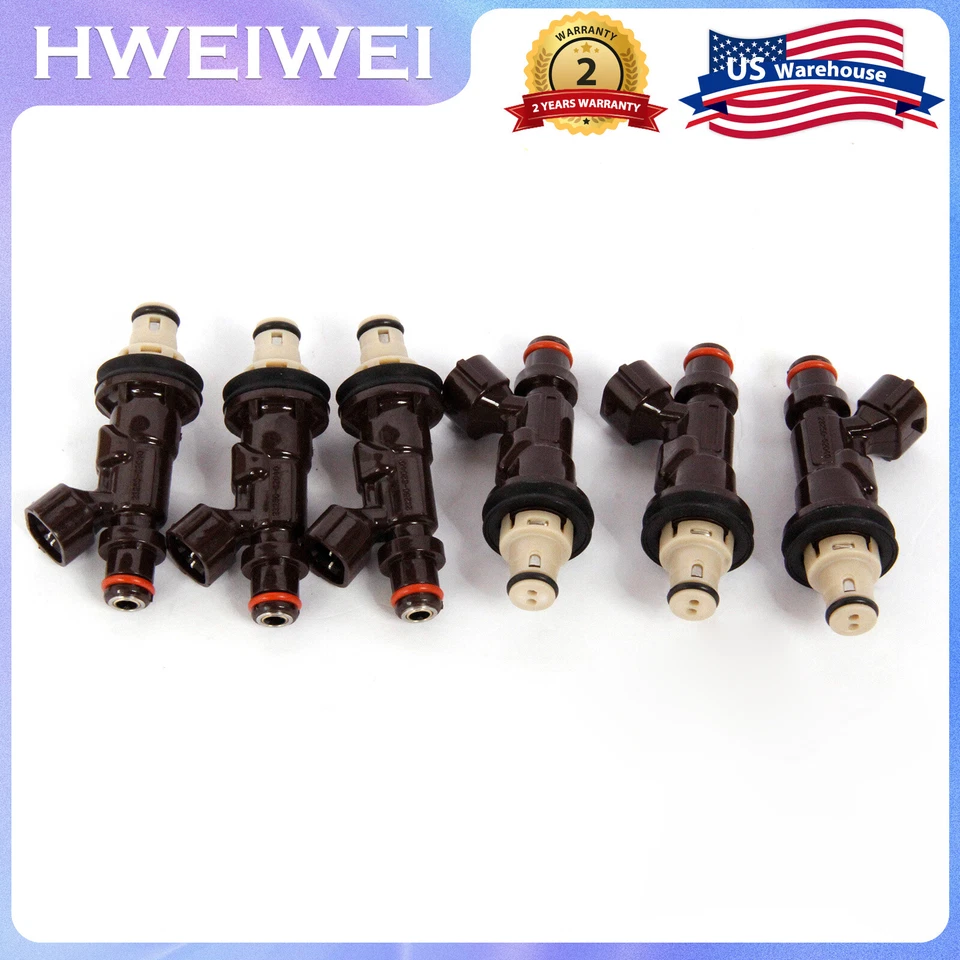 6 piezas inyectores de combustible 23250-62040 para 1998 1999 2000 2001 2002 Toyota 4Runner 3,4 L Foto 3 de 4