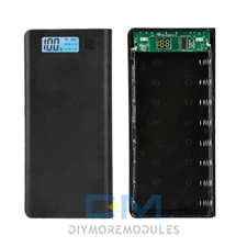 8*18650 Battery Box LCD Mobile Power Bank Case DIY Battery Charging Case Cover