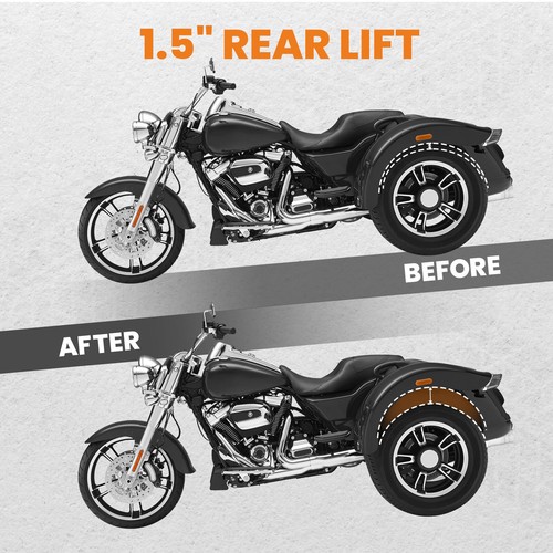 Rear 1.5" Lift Leveling Kit For Harley-Davidson Tri Glide FLHTCUTG 2009-22 new - Picture 3 of 12