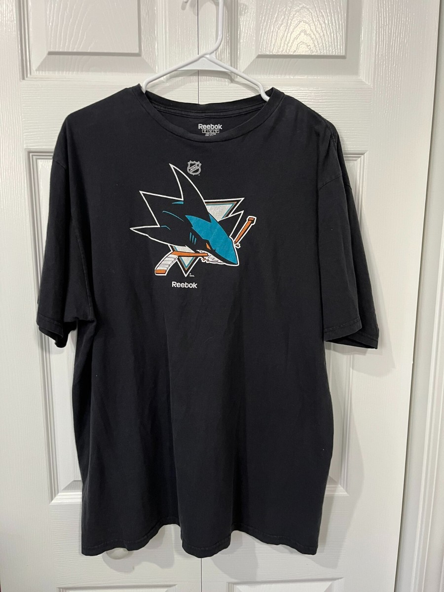San Jose Sharks Reebok Black T Shirt Men's XL- Gently Used