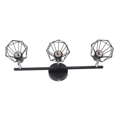 3 Light Track Lighting Kit Drehbare Köpfe Matt Schwarz Finish Moderne