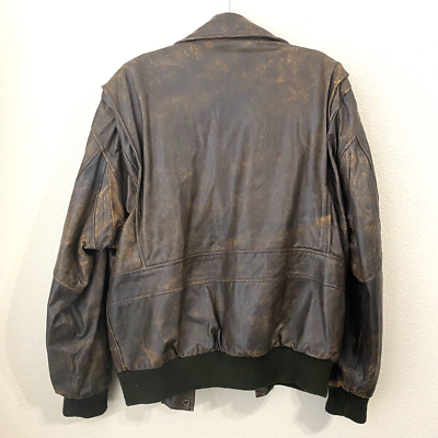 Mach 1 USA Lifestyles Mens Leather Jacket XL Bomber Aviator Mach 1 USA Lifestyles Mens Leather Jacket XL Bomber Aviator