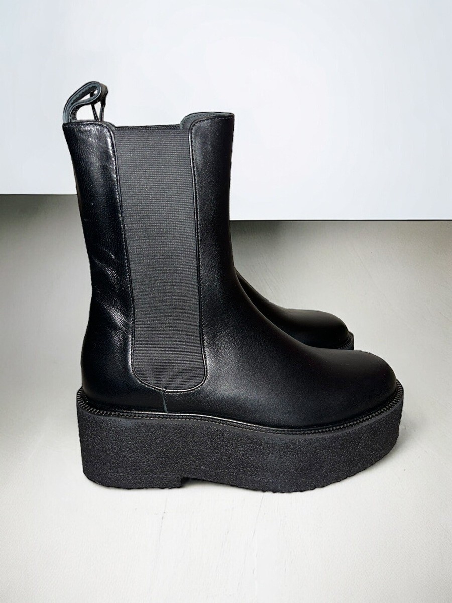 Staud Palamino Platform Leather Boots Size (36)