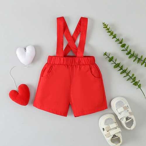 Infant Baby Kids Boy Formal Suit Romper Tops + Shorts Gentleman Outfit Summer - Picture 9 of 12