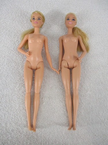 Mattel Barbie Puppen Fashionista blonde Haare blaue Augen nude Twin 2er Set