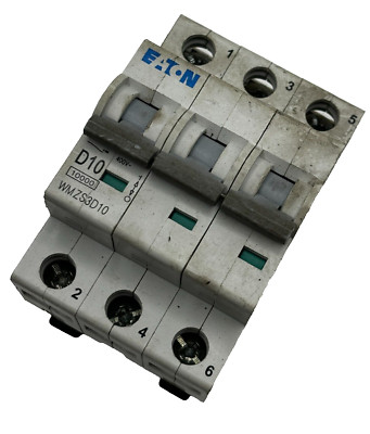 EATON D10 WMZS3D10 CIRCUIT BREAKER 3POLE 400V MINIATURE 5kA 277/480VAC 
