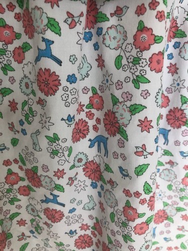 LITTLE ENGLISH Floral L/S Woven Blouse - Woodland Animal Print - Size 7 - Picture 5 of 5