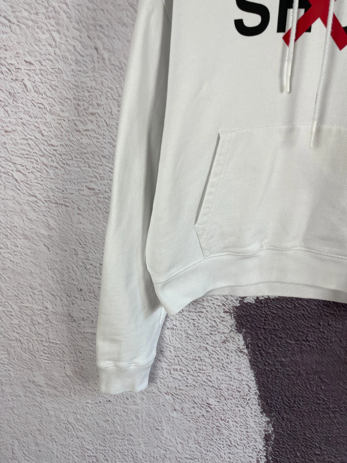 Felpa con cappuccio Off White Artwork c o AMO Samir Bantal logo grande