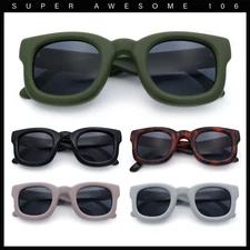 Retro Nostalgic Thick Bubble Plastic Frame Retro Horn Rim Sunglasses