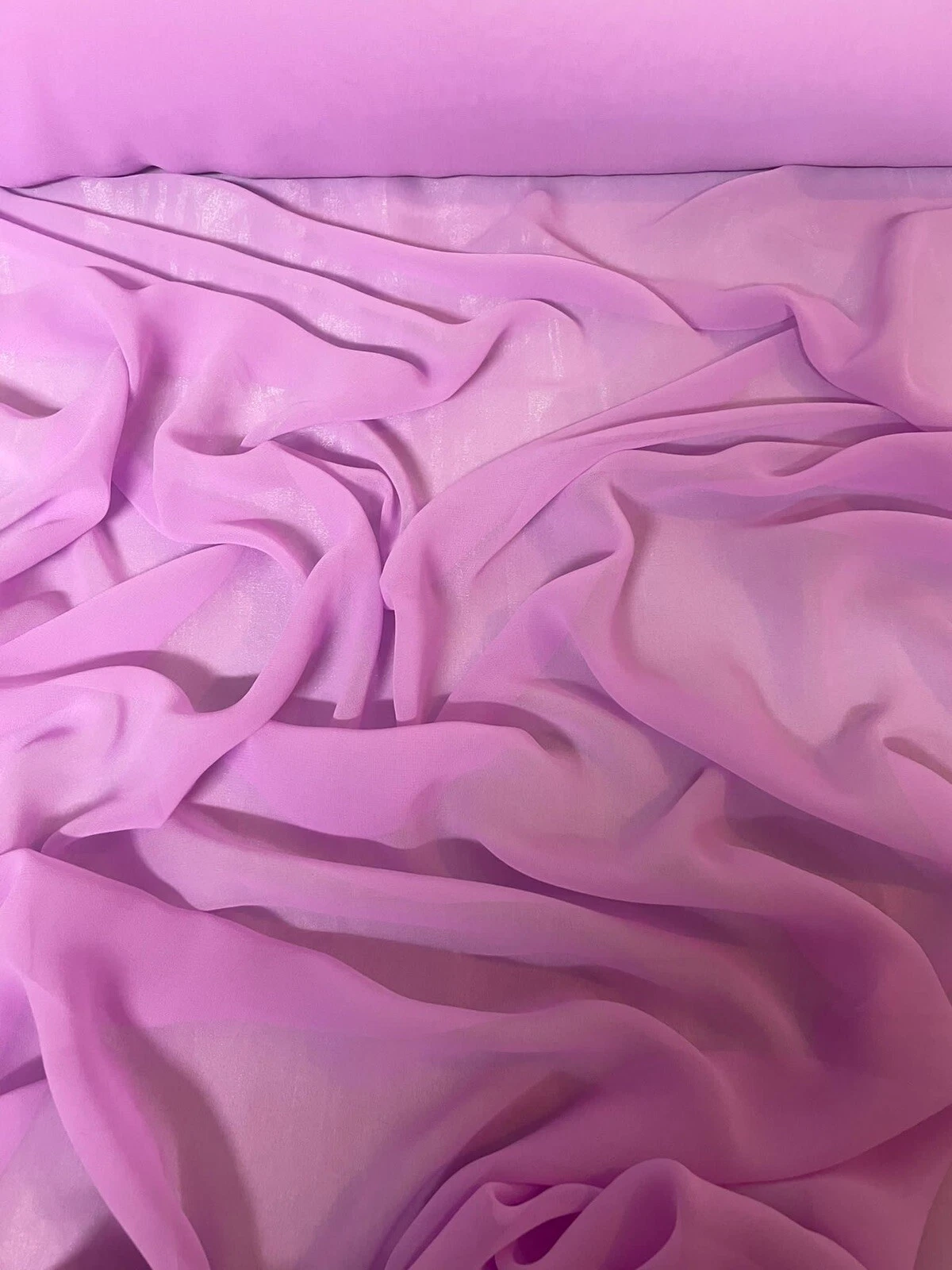 1 MÈTRE ROBE DOUCE LILAS SUPRÊME MOUSSELINE TISSU FLOTTANT LÉGER LARG”