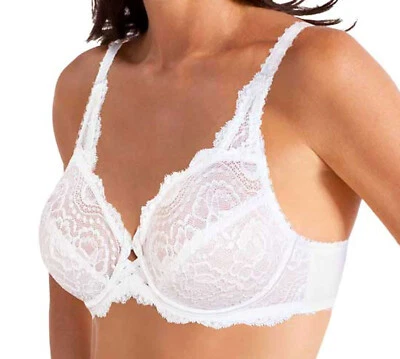 PLAYTEX AFFINITY P5832, UNDERWIRED, FLOWER LACE, UNPADDED, FULL CUP BRA, - Image 1 of 4